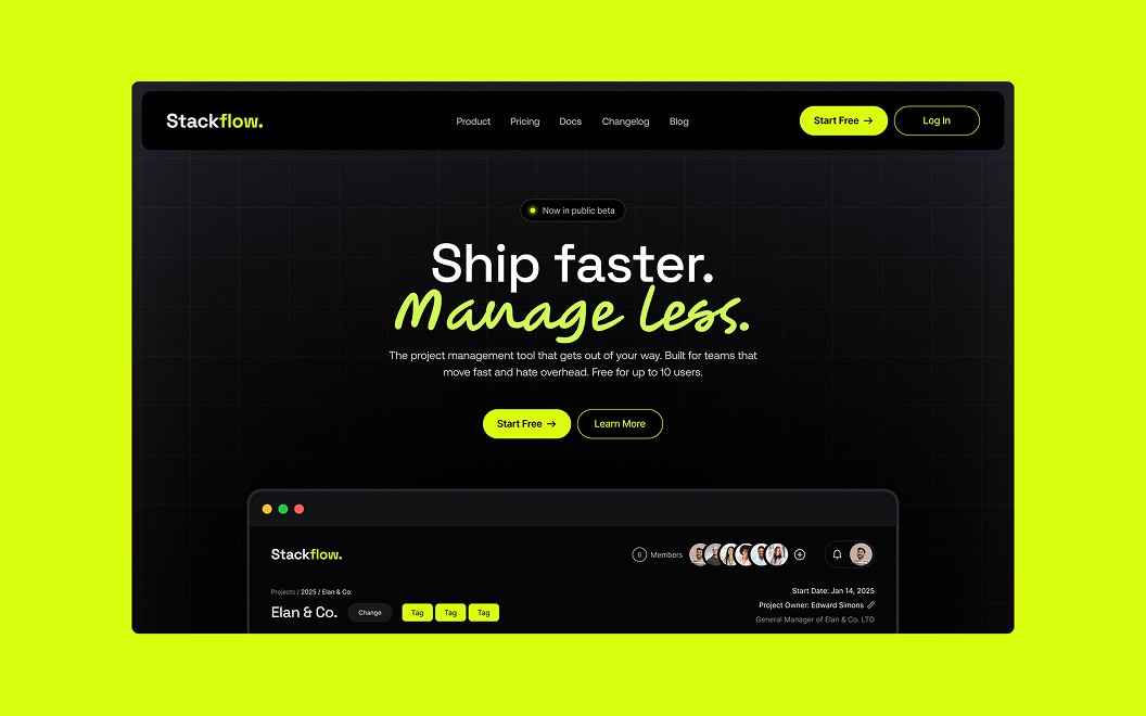 StackFlow project by Digital Joy Club